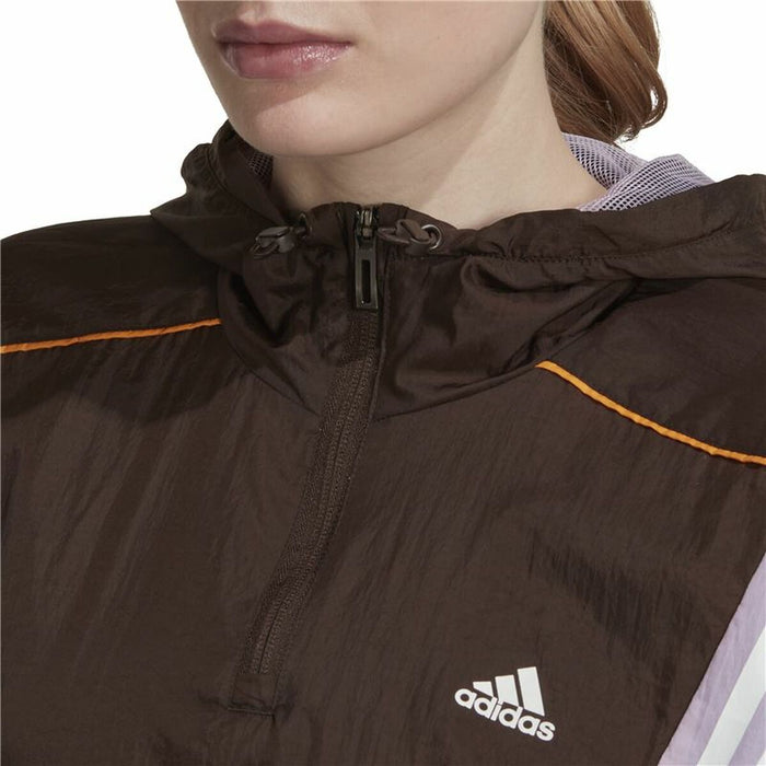 Hanorac cu Glugă Femei Adidas Hyperglam Maro