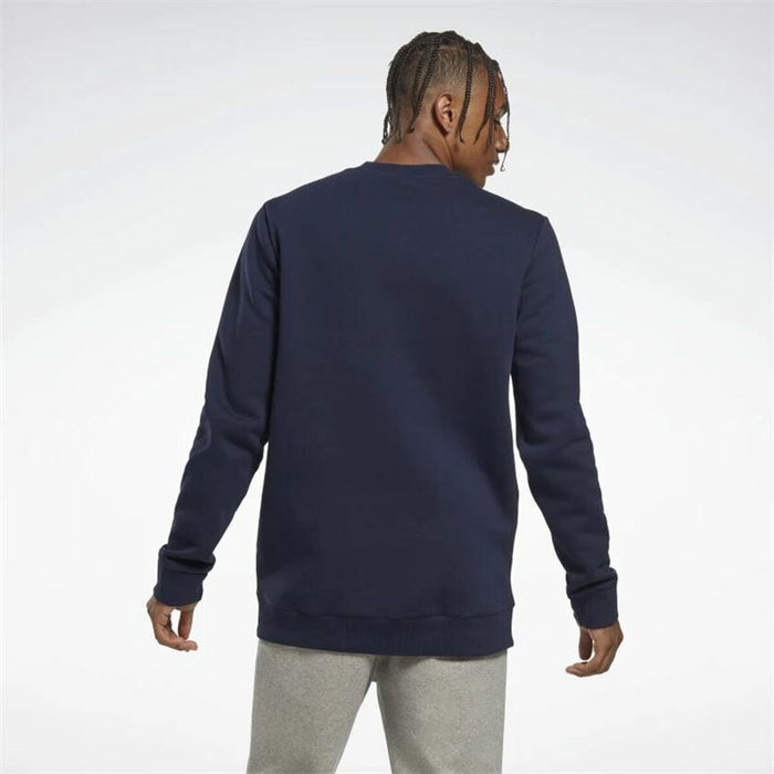 Hanorac fără Glugă Bărbați Reebok Identity Fleece Crew Albastru închis