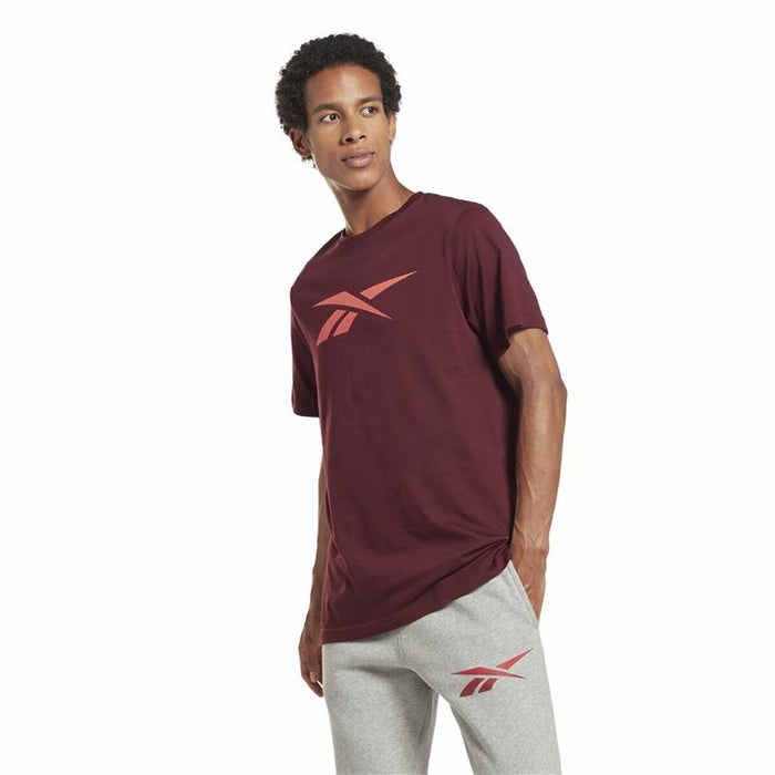 Tricou cu Mânecă Scurtă Bărbați Reebok RI Logo Castaniu