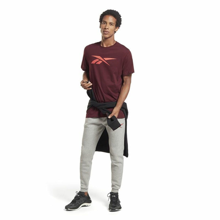 Tricou cu Mânecă Scurtă Bărbați Reebok RI Logo Castaniu