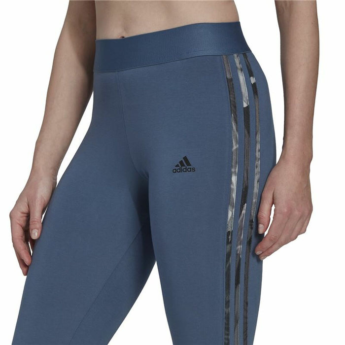 Colanți Sport de Damă Adidas Loungewear Essentials 3 Stripes Albastru