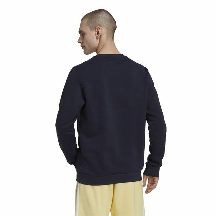 Hanorac fără Glugă Bărbați Adidas Essentials Big Logo Bleumarin Albastru închis