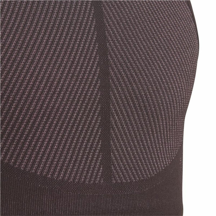 Sutien Sport Adidas  Aeroknit Seamless Castaniu Roșu Închis