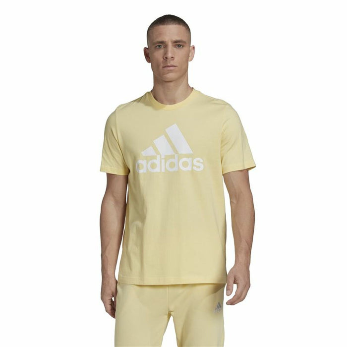 Tricou cu Mânecă Scurtă Bărbați Adidas Essentials Big Logo Auriu*