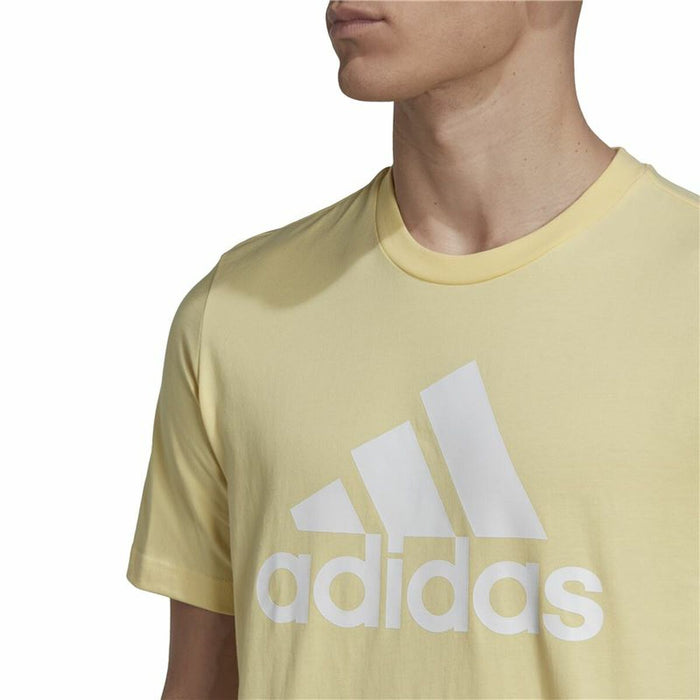 Tricou cu Mânecă Scurtă Bărbați Adidas Essentials Big Logo Auriu*