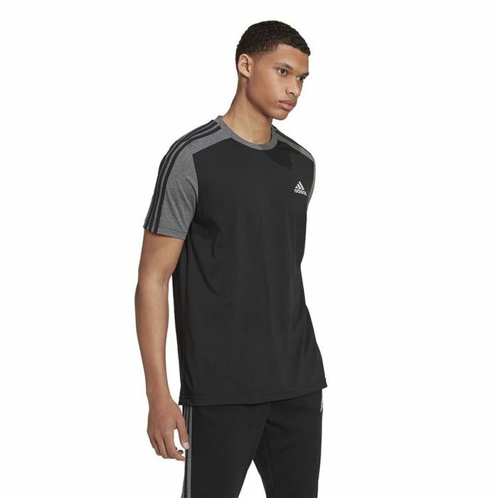 Tricou cu Mânecă Scurtă Bărbați Adidas  Essentials Melange Negru