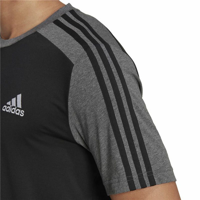Tricou cu Mânecă Scurtă Bărbați Adidas  Essentials Melange Negru