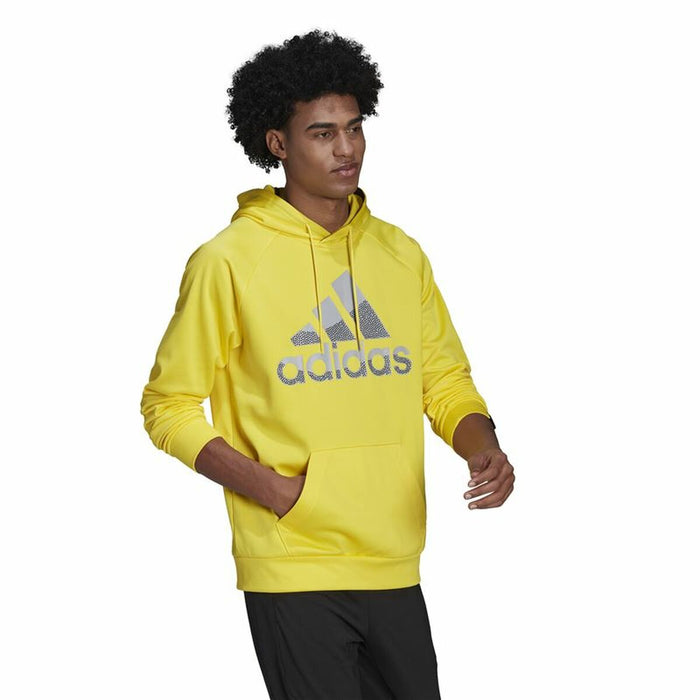 Hanorac cu Glugă Bărbați Adidas  Game and Go Big Logo Galben