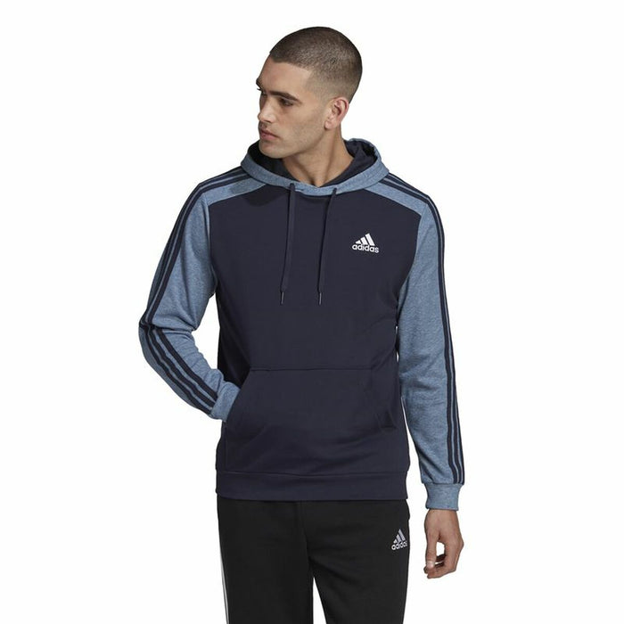Hanorac cu Glugă Bărbați Adidas Mélange French Terry Albastru închis