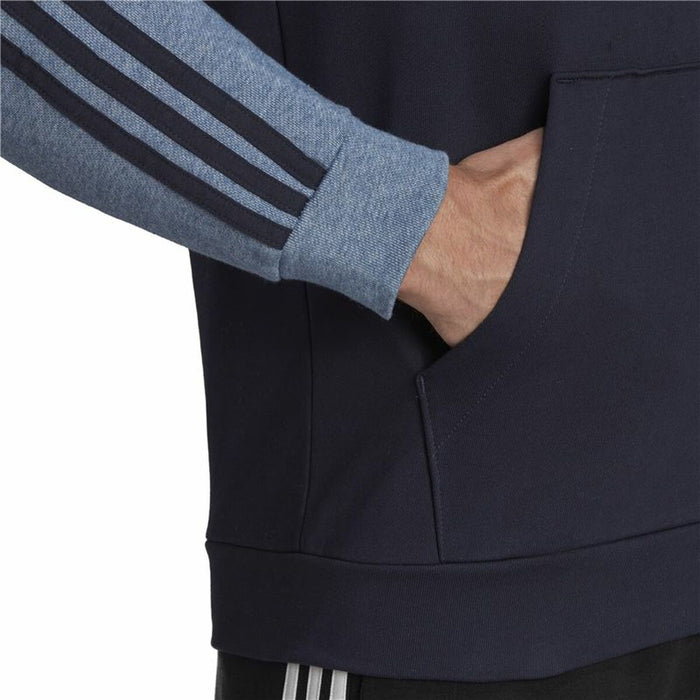 Hanorac cu Glugă Bărbați Adidas Mélange French Terry Albastru închis