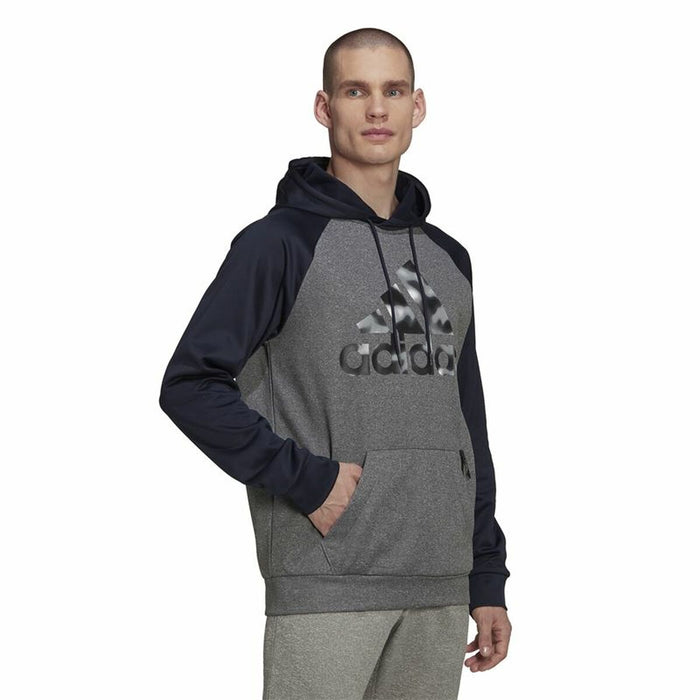 Hanorac cu Glugă Bărbați Adidas Game and Go Camo Gri