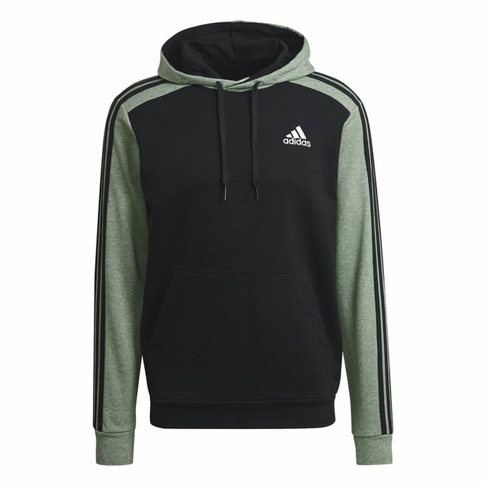 Hanorac cu Glugă Bărbați Adidas Essentials Mélange French Terry Negru