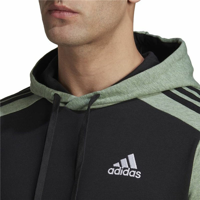 Hanorac cu Glugă Bărbați Adidas Essentials Mélange French Terry Negru