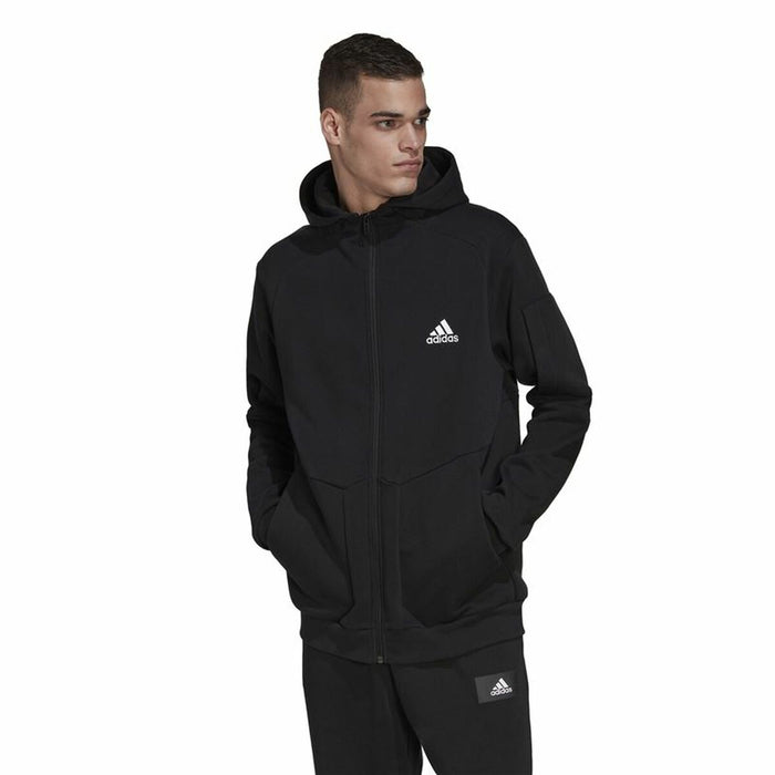 Hanorac cu Glugă Bărbați Adidas Essentials For Gameday Negru