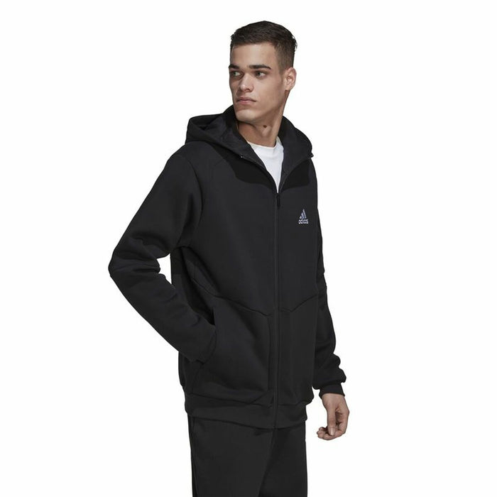 Hanorac cu Glugă Bărbați Adidas Essentials For Gameday Negru