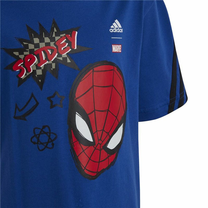 Tricou cu Mânecă Scurtă pentru Copii Adidas Spider-Man Albastru
