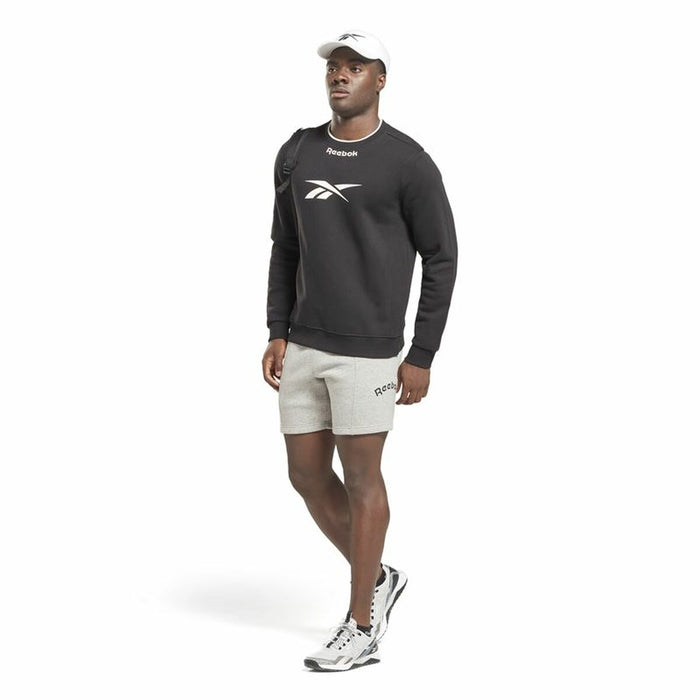 Hanorac cu Glugă Bărbați Reebok RI Arch Logo Vector Alb Negru