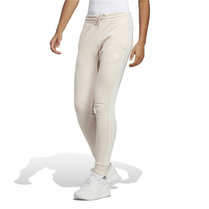 Pantaloni lungi de sport Adidas Essentials 3 Stripes Bej Femeie