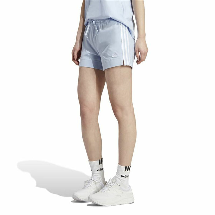 Pantaloni Scurți Sport pentru Damă Adidas 3 Stripes Sj Albastru deschis