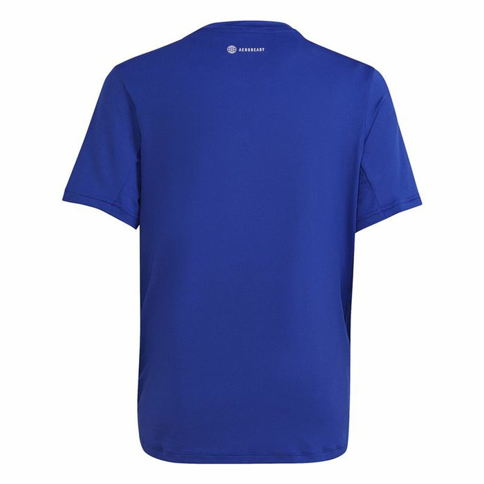Tricou cu Mânecă Scurtă pentru Copii Adidas Icons Aeroready Albastru