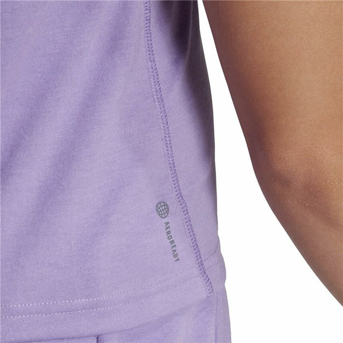 Tricou cu Mânecă Scurtă Femei Adidas Essentials Prună Liliachiu