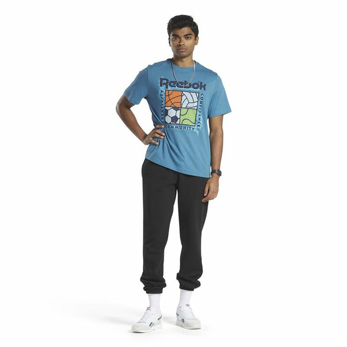 Tricou cu Mânecă Scurtă Bărbați Reebok GS Rec Center Albastru