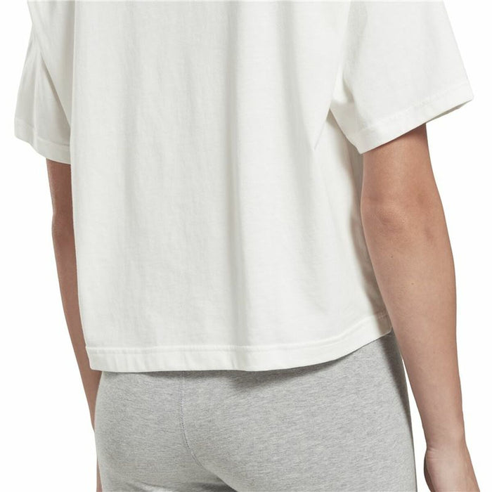 Tricou cu Mânecă Scurtă Femei Reebok Graphic Logo Alb