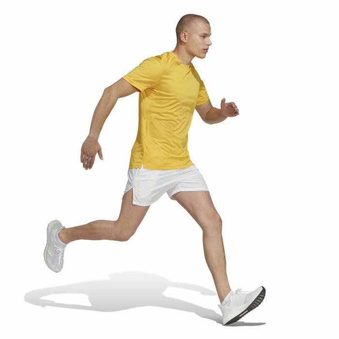 Tricou cu Mânecă Scurtă Bărbați Adidas Run It Galben