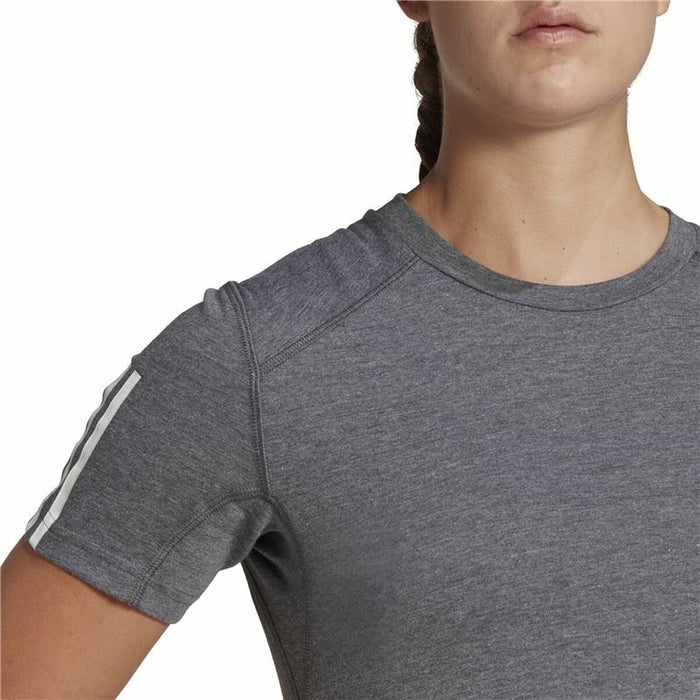 Tricou cu Mânecă Scurtă Femei Adidas 3 stripes Essentials Gri deschis