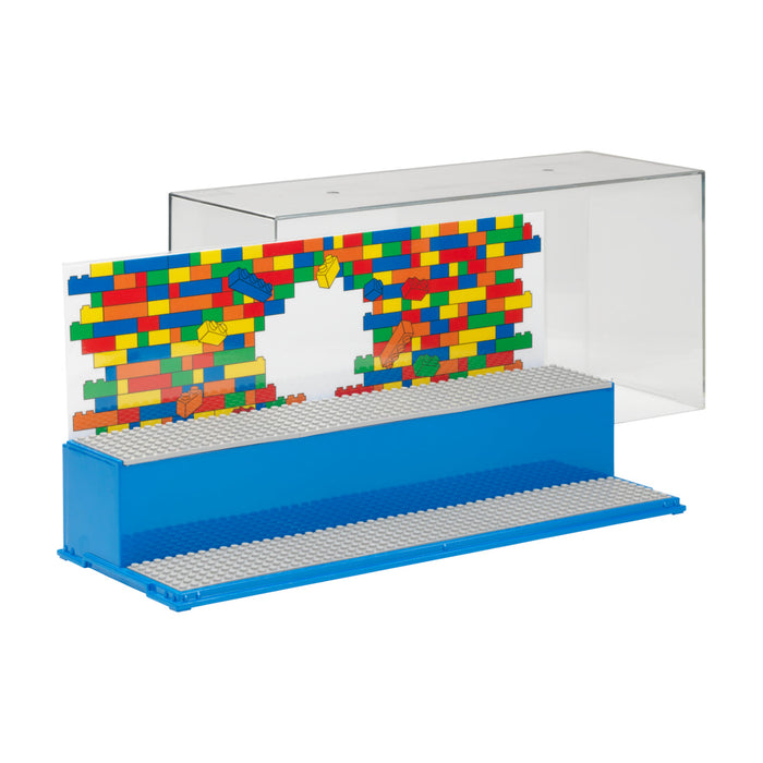 Vitrină LEGO Iconic, albastră, 19,2 × 39,8 × 14,9 cm