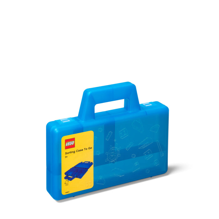 Cutie de sortare LEGO, Sorting Case To Go, albastră, 19 × 16 × 3,5 cm