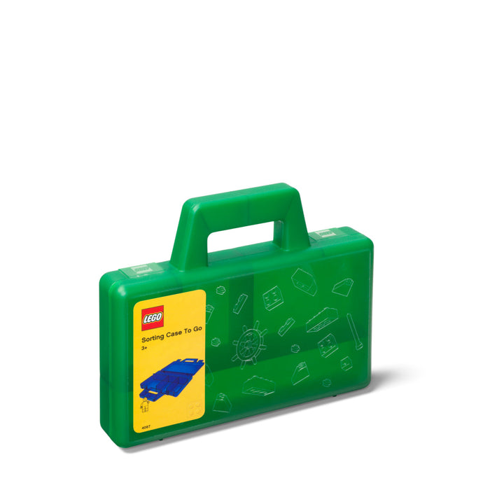 Cutie de sortare LEGO, Sorting Case To Go, verde, 19 × 16 × 3,5 cm, 3+ ani