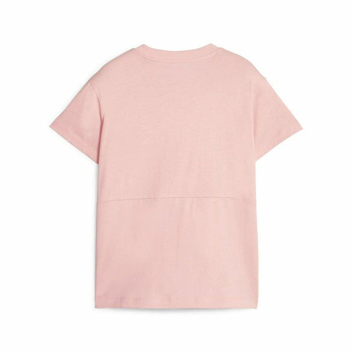 Tricou cu Mânecă Scurtă pentru Copii Puma Power Colorblock Somon
