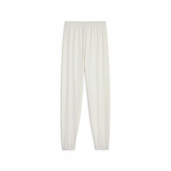 Pantaloni lungi de sport Puma  Studio Unwind  Alb Femeie