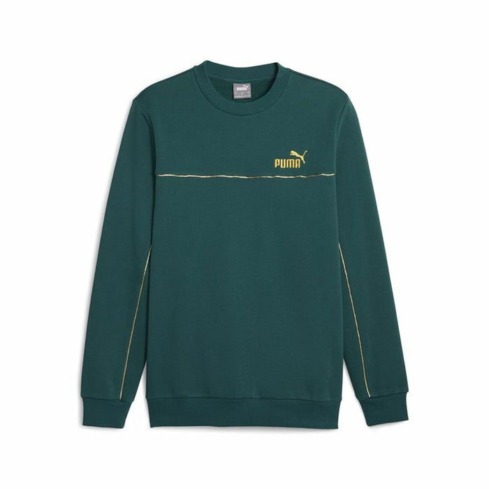 Hanorac fără Glugă Bărbați Puma ESS+ Minimal Gold Cr Verde inchis