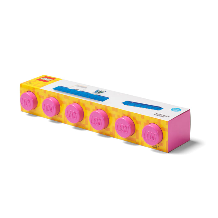 Raft pentru cărți LEGO, roz, montare pe perete