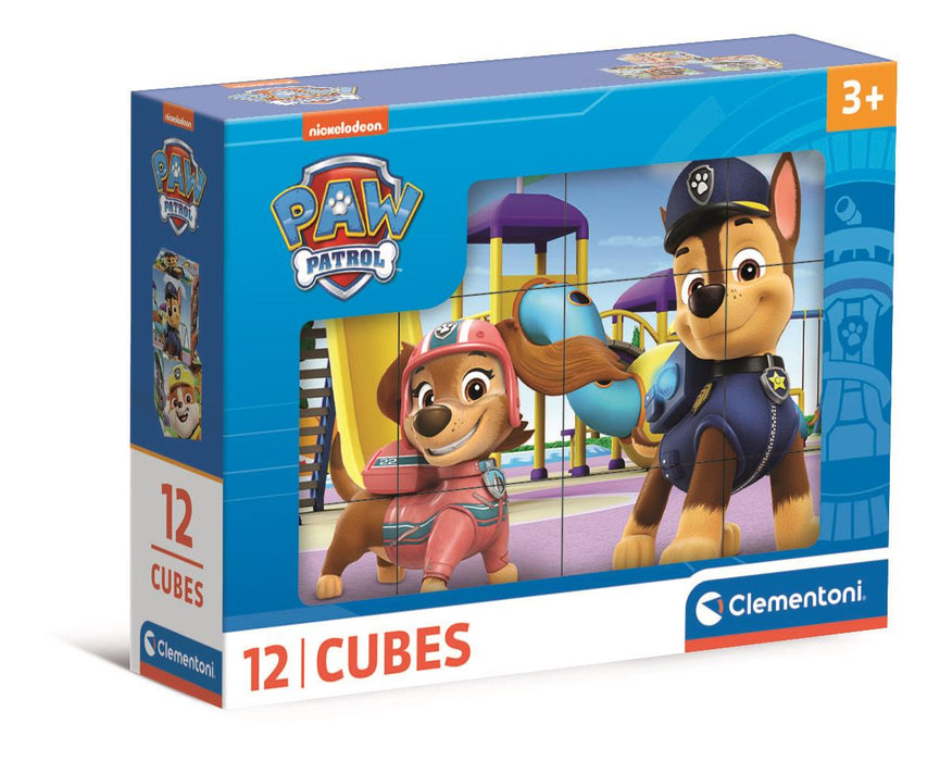 Puzzle cu cuburi Clementoni Patrula Cățelușilor, 12 cuburi, 3+ ani
