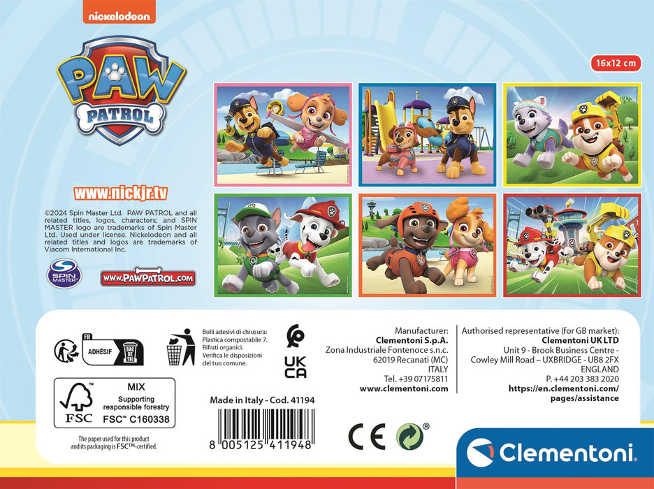 Puzzle cu cuburi Clementoni Patrula Cățelușilor, 12 cuburi, 3+ ani