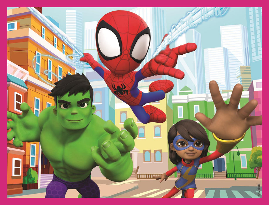 Puzzle cu cuburi Clementoni, Spidey and His Amazing Friends, 12 cuburi, 3+ ani
