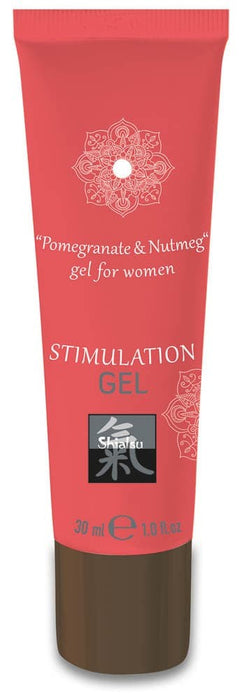 Gel intim, Shiatsu, Stimulation Gel, aromă de rodie și nucșoară, 30 ml