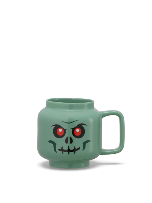 Cană LEGO, cap de minifigurină Schelet verde, ceramică, 530 ml