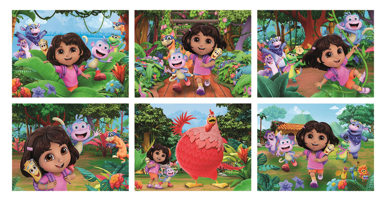 Puzzle cu cuburi Clementoni Dora the Explorer, 12 cuburi, 3+ ani