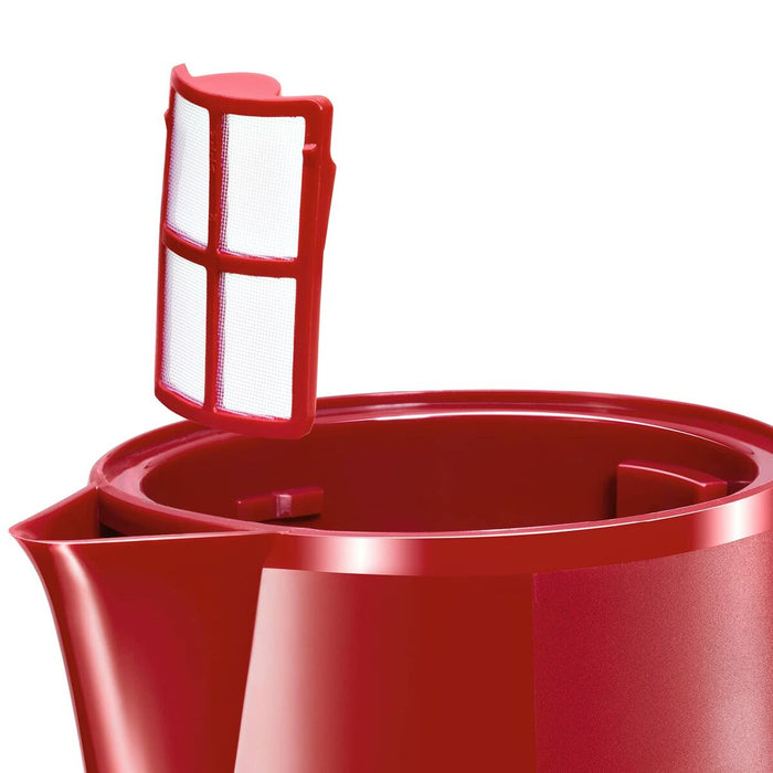 Fierbător BOSCH TWK3A014 Roșu Da Oțel inoxidabil Plastic Plastic/Oțel inoxidabil 2400 W 1,7 L