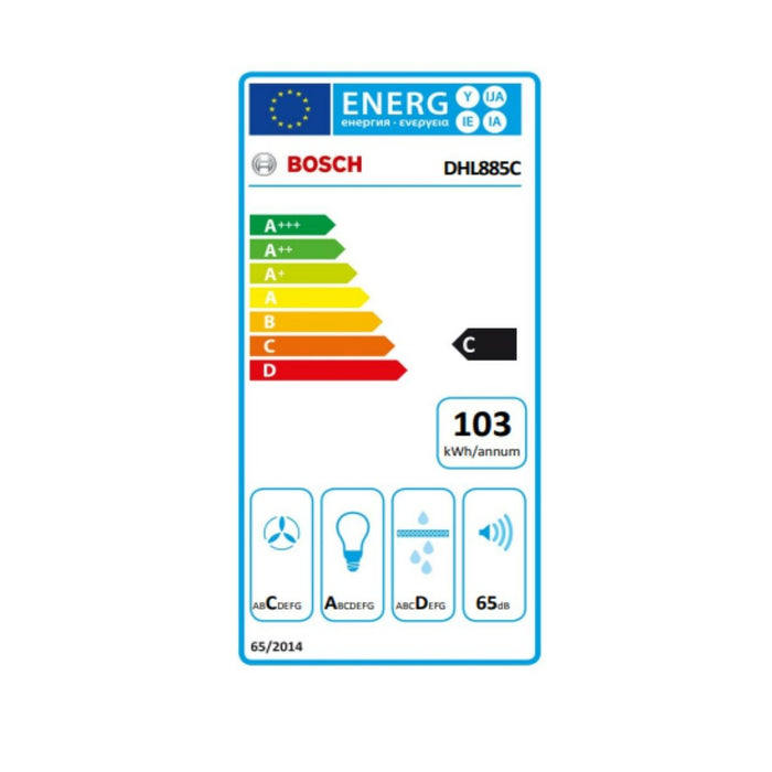 Hotă Convențională BOSCH 204716 86 cm 730 m3/h 1051W Oțel inoxidabil