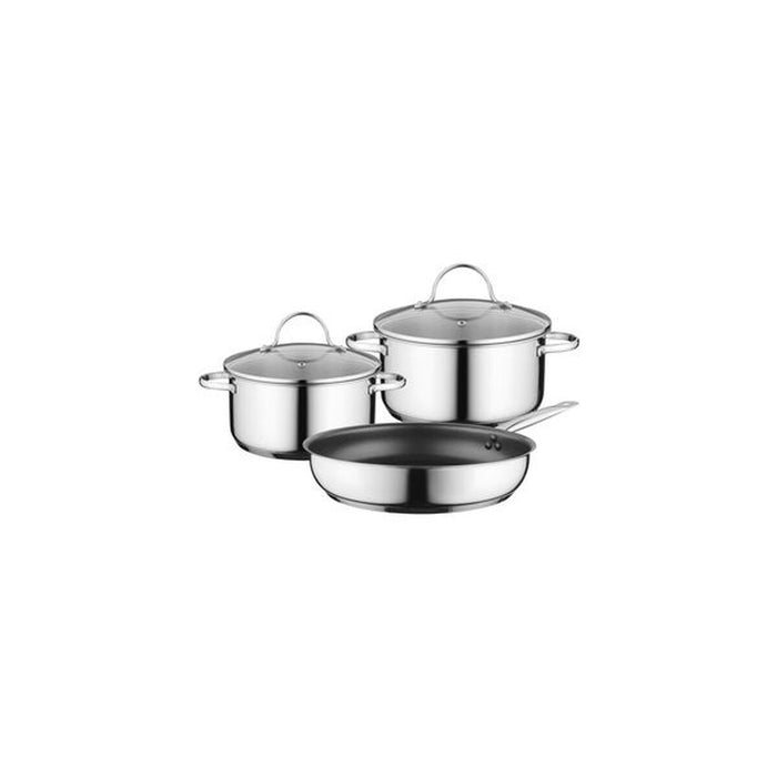 Caserolă Siemens AG HZ9SE030 Oțel Oțel inoxidabil 3 Piese Ø 18 cm Ø 14 cm Ø 22 cm 3,6 L (3 Unități)