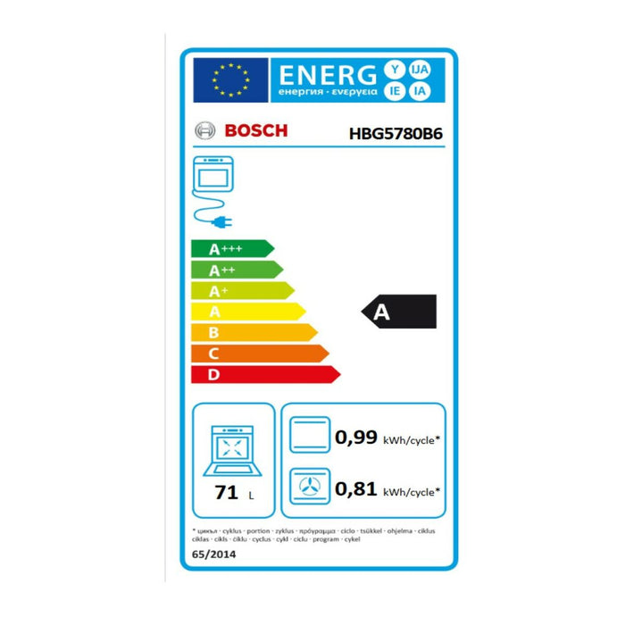 Cuptor Polivalent BOSCH HBG5780B6 3600 W 71 L