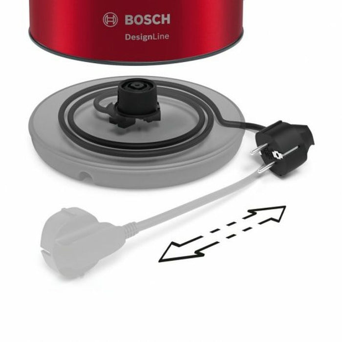 Fierbător BOSCH TWK3P424 Roșu Roșu/Negru Oțel inoxidabil 2400 W 1,7 L