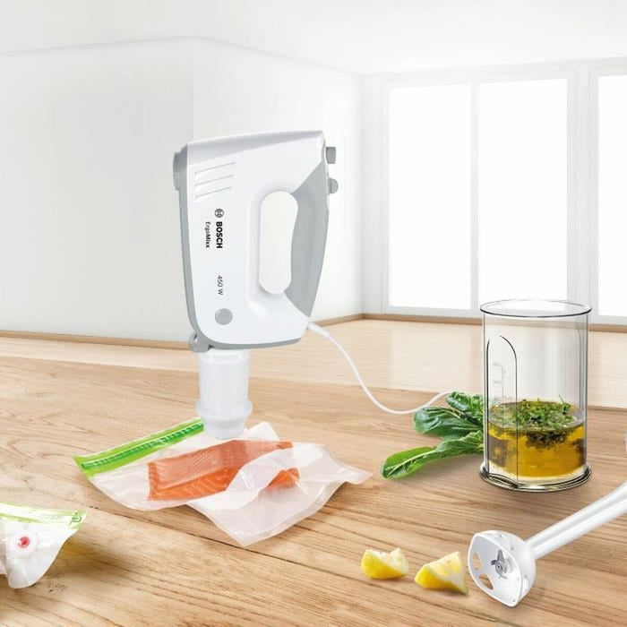 Mixer Manual Multifuncțional cu Accesorii BOSCH ErgoMixx Beater Gri Alb 450 W