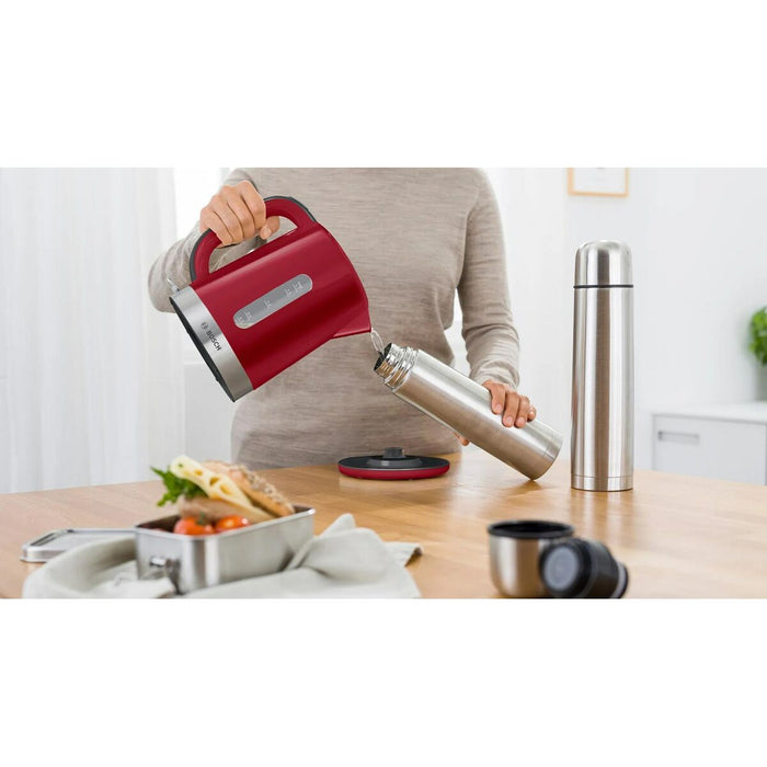 Fierbător BOSCH TWK6A514 Roșu Gri plástico,acero inoxidable 2200 W 1,7 L
