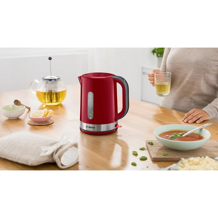 Fierbător BOSCH TWK6A514 Roșu Gri plástico,acero inoxidable 2200 W 1,7 L